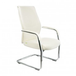 Кресло посетителя Riva Chair С9384 экокожа белый