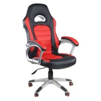 Кресло руководителя Riva Chair 9167H экокожа черный/красный