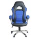 Кресло руководителя Riva Chair 9167H экокожа черный/синий