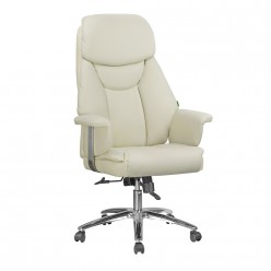 Кресло руководителя Riva Chair 9501 кожа кремовый