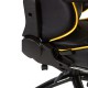 Кресло геймерское Norden Lotus GTS реклайнер экокожа желтый/черный