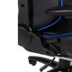 Кресло геймерское Norden Lotus GTS реклайнер экокожа синий/черный