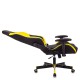 Кресло геймерское Бюрократ Knight Neon экокожа черный/желтый соты