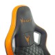 Кресло геймерское Бюрократ Knight Outrider экокожа черный/оранжевый
