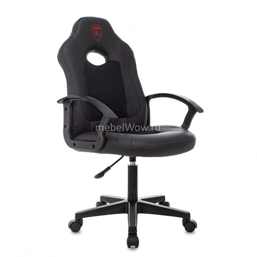 Кресло геймерское Бюрократ Zombie 11LT Black ткань/экокожа черный