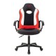 Кресло геймерское Бюрократ Zombie 11LT ткань/экокожа черный/красный