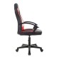Кресло геймерское Бюрократ Zombie 11LT ткань/экокожа черный/красный