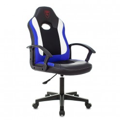 Кресло геймерское Бюрократ Zombie 11LT ткань/экокожа черный/синий