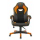 Кресло геймерское Бюрократ Zombie GAME 16 ткань/экокожа черный/оранжевый