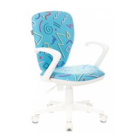 Кресло детское Бюрократ KD-W10AXSN ткань голубой