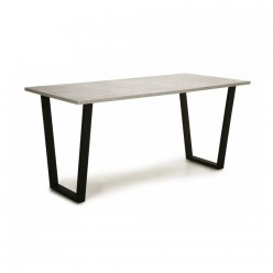 Стол обеденный Столлайн Берн черный/бетон чикаго светло-серый