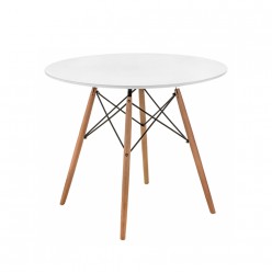 Стол обеденный Woodville Table 80 белый/натуральный