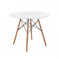 Стол обеденный Woodville Table 90 белый/натуральный