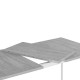 Стол обеденный Woodville Колон Лофт 120 25 мм бетон/белый матовый