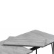 Стол обеденный раскладной Woodville Денвер Лофт 120 25 мм бетон/черный матовый