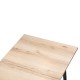 Стол обеденный раскладной Woodville Денвер Лофт 120 25 мм дуб делано светлый/черный матовый