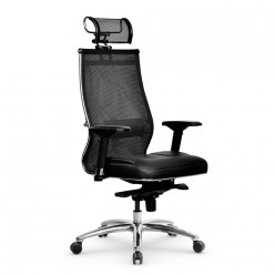 Кресло руководителя Метта Samurai SL-3.05 MPES Черный Плюс сетка/экокожа черный