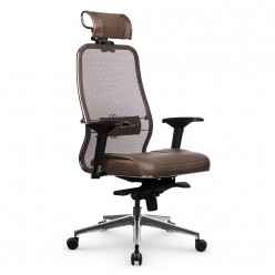 Кресло руководителя Метта Samurai SL-3.041 MPES сетка/экокожа светло-коричневый
