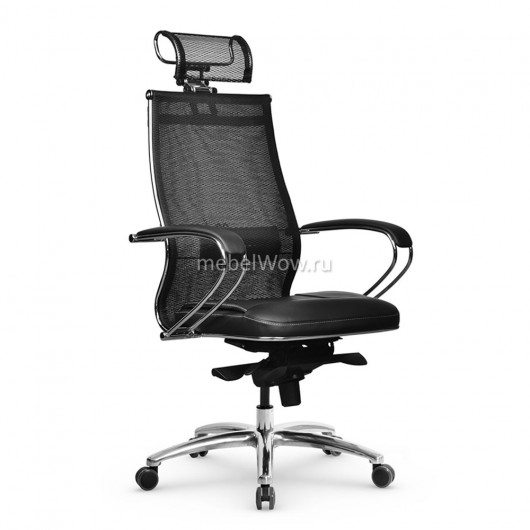 Кресло руководителя Метта Samurai SL-2.05 MPES Черный Плюс сетка/экокожа черный