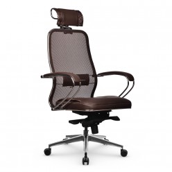 Кресло руководителя Метта Samurai SL-2.041 MPES сетка/экокожа темно-коричневый