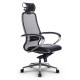 Кресло руководителя Метта Samurai SL-2.041 сетка/кожа черный