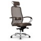 Кресло руководителя Метта Samurai SL-2.04 MPES сетка/экокожа светло-коричневый