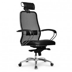 Кресло руководителя Метта Samurai SL-2.04 MPES сетка/экокожа черный