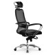 Кресло руководителя Метта Samurai SL-2.04 MPES сетка/экокожа черный