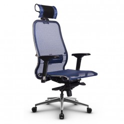 Кресло руководителя Метта Samurai S-3.041 сетка синий