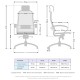 Кресло руководителя Метта Samurai S-2.041 MPES сетка/экокожа белый