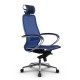 Кресло руководителя Метта Samurai S-2.041 сетка/кожа синий/черный