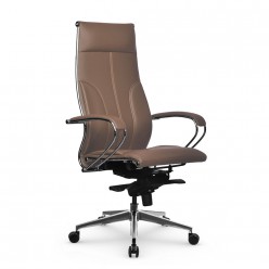 Кресло руководителя Метта Samurai Lux-11 MPES экокожа светло-коричневый