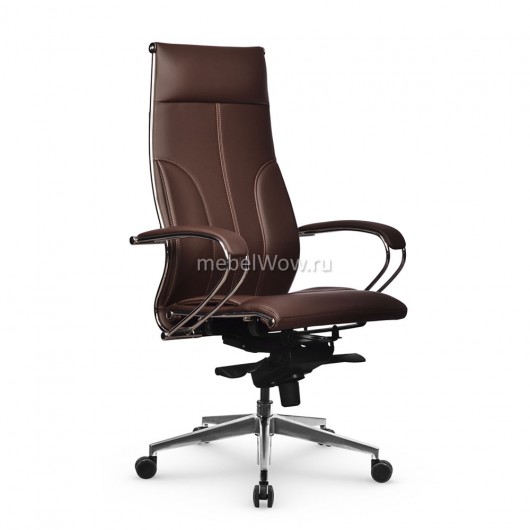 Кресло руководителя Метта Samurai Lux-11 MPES экокожа темно-коричневый