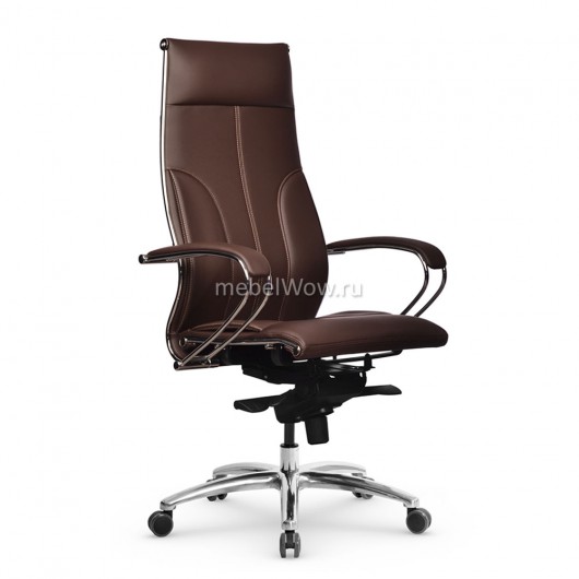 Кресло руководителя Метта Samurai Lux MPES экокожа темно-коричневый