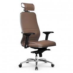 Кресло руководителя Метта Samurai KL-3.04 MPES экокожа светло-коричневый