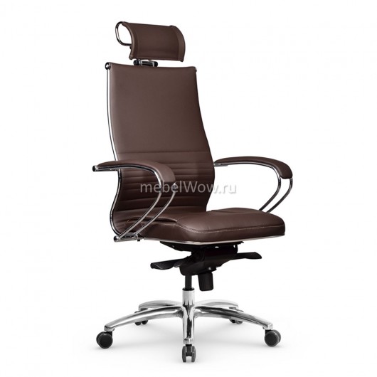 Кресло руководителя Метта Samurai KL-2.05 MPES экокожа темно-коричневый