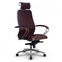 Кресло руководителя Метта Samurai KL-2.041 кожа темно-бордовый