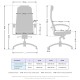 Кресло руководителя Метта Samurai KL-1.04 MPES C-Edition экокожа серый