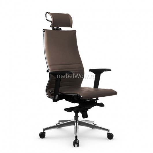 Кресло руководителя Метта Samurai K-3.051 MPES экокожа светло-коричневый