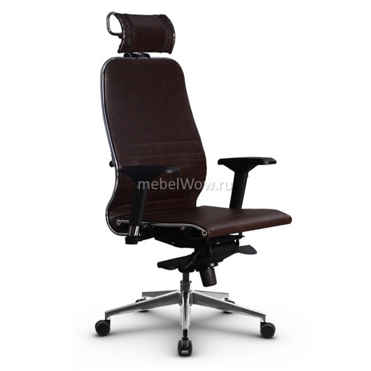 Кресло руководителя Метта Samurai K-3.041 кожа темно-коричневый
