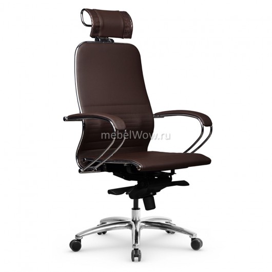 Кресло руководителя Метта Samurai K-2.04 MPES экокожа темно-коричневый