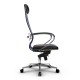 Кресло руководителя Метта Samurai Comfort-1.01 кожа синий/черный